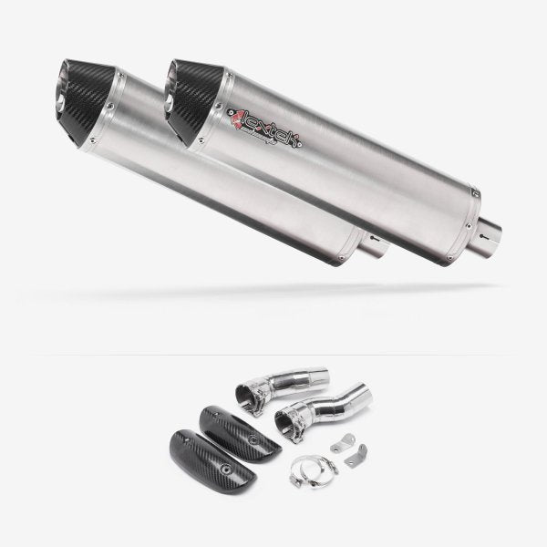 Lextek Stainless Steel RP1 Exhaust 400mm with Link Pipes for Suzuki GSX 1300 R Hayabusa (21-24)