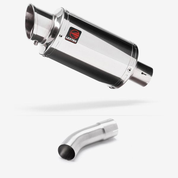 Lextek YP4 S/Steel Stubby Exhaust 200mm with Link Pipe for Suzuki GSX-S 1000 (21-24)