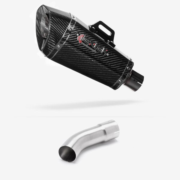 Lextek XP8C Carbon Fibre Exhaust 210mm with Link Pipe for Suzuki GSX-S 1000 (21-24)