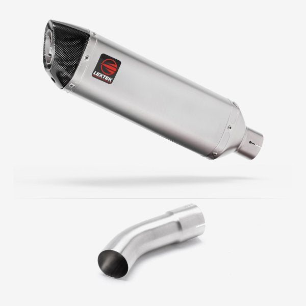 Lextek VP1 Matt S/Steel Exhaust 300mm with Link Pipe for Suzuki GSX-S 1000 (21-24)