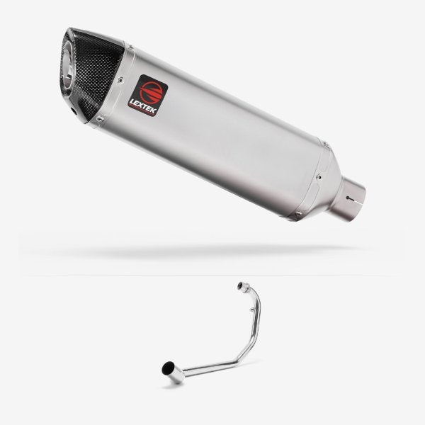Lextek VP1 Matt S/Steel Exhaust System 300mm for Lexmoto Tempest GT 125