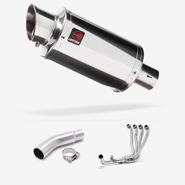 Lextek YP4 S/Steel Stubby Exhaust System 200mm for Suzuki GSX-S750 (17-21)