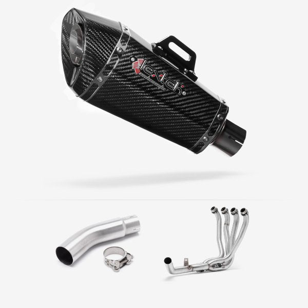 Lextek XP8C Carbon Fibre Exhaust System 210mm for Suzuki GSX-S750 (17-21)