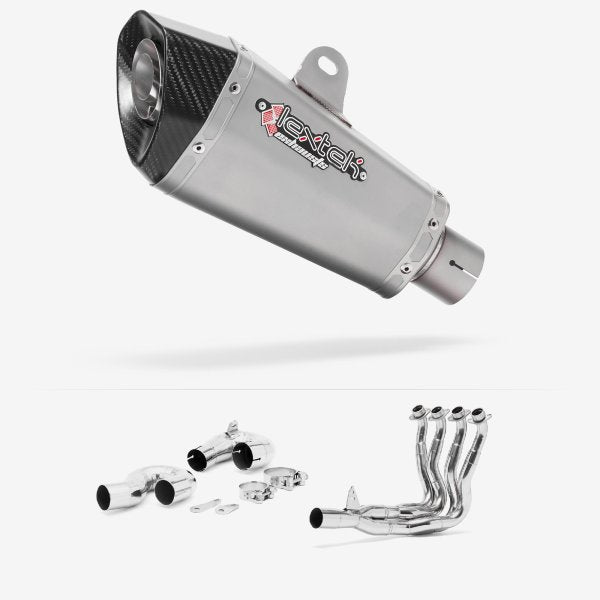 Lextek XP10 Matt S/Steel Exhaust System 210mm for Honda CBR1000RR Fireblade (14-16)