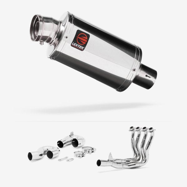 Lextek OP4 Polished S/Steel Exhaust System 200mm for Honda CBR1000RR Fireblade (14-16)