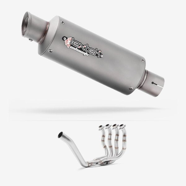 Lextek Stainless Steel GP1 Matt S/Steel GP Stubby Exhaust System 240mm for Yamaha YZF R6 (99-02)