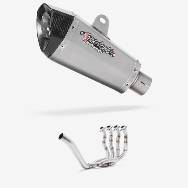 Lextek Stainless Steel XP10 Matt S/Steel Exhaust System 210mm for Yamaha YZF R6 (99-02)