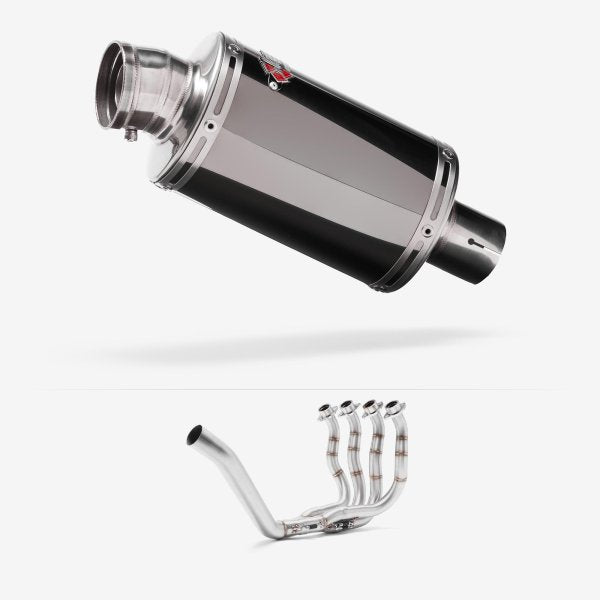 Lextek Stainless Steel OP15 Dark Tint Stainless Exhaust System 200mm for Yamaha YZF R6 (99-02)