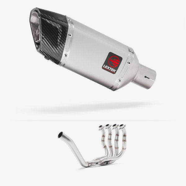 Lextek Stainless Steel SP5 Matt Stainless Steel Exhaust System 200mm for Yamaha YZF R6 (99-02)