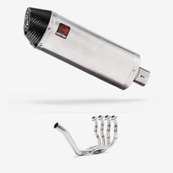 Lextek Stainless Steel RP2 Gloss S/Steel Oval Exhaust System 300mm for Yamaha YZF R6 (99-02)