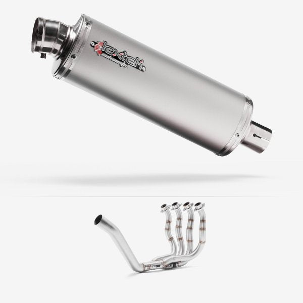 Lextek Stainless Steel OP1 Matt S/Steel Exhaust System 350mm for Yamaha YZF R6 (99-02)