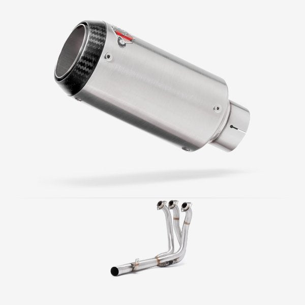 Lextek Stainless Steel CP1 Matt S/Steel Carbon Tip Exhaust System (Low Level) 150mm Low Level