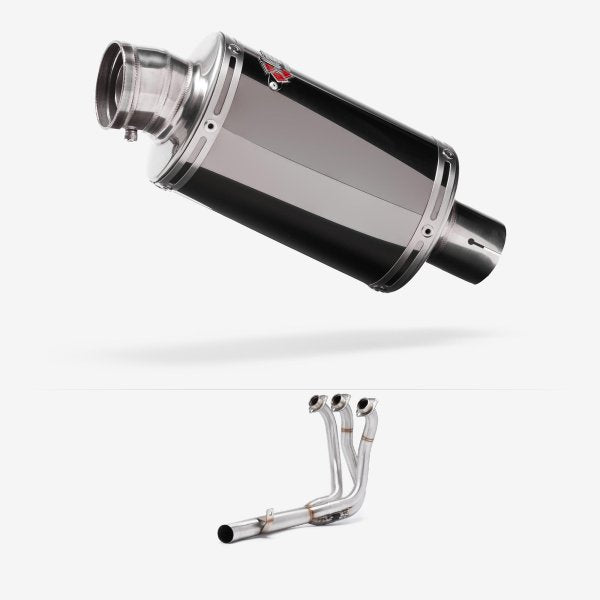 Lextek Stainless Steel OP15 Dark Tint Stainless Exhaust System 200mm Low Level