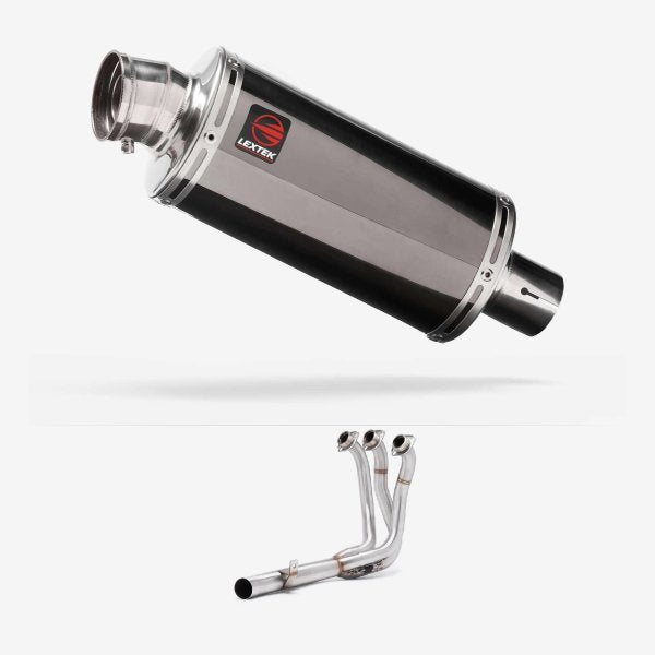 Lextek Stainless Steel OP16 Dark Tint Stainless Exhaust System 250mm Low Level