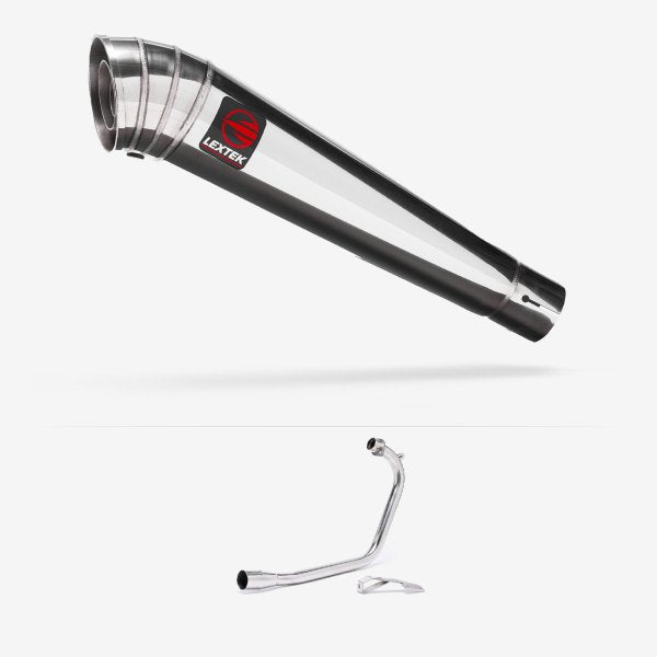 Lextek Stainless Steel MP4 Megaphone Exhaust System 300mm for Lexmoto ZSB 125