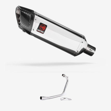 Lextek Polished Stainless Steel SP4 Exhaust System 300mm for Lexmoto ZSB 125