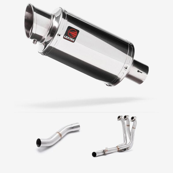 Lextek Stainless Steel YP4 Full Exhaust System 200mm High Level for Yamaha MT-09 (21-24)