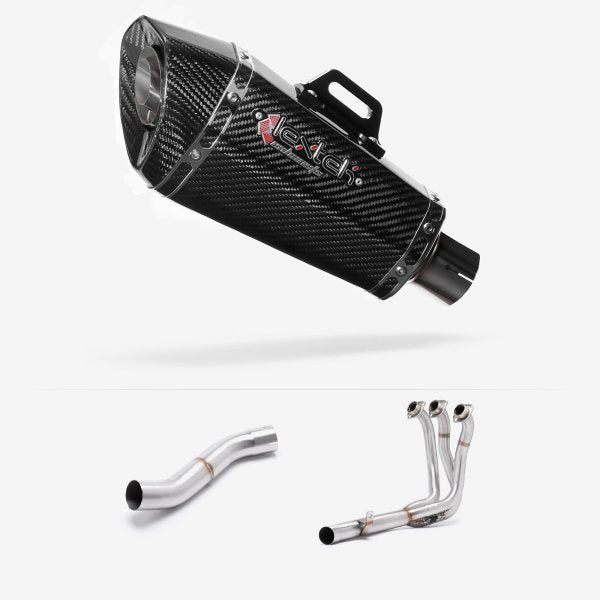 Lextek Stainless Steel XP8C Full Exhaust System 210mm High Level for Yamaha MT-09 (21-24)
