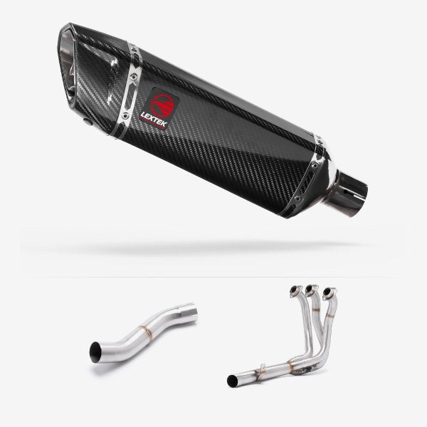 Lextek Stainless Steel SP9C Full Exhaust System 300mm High Level for Yamaha MT-09 (21-24)