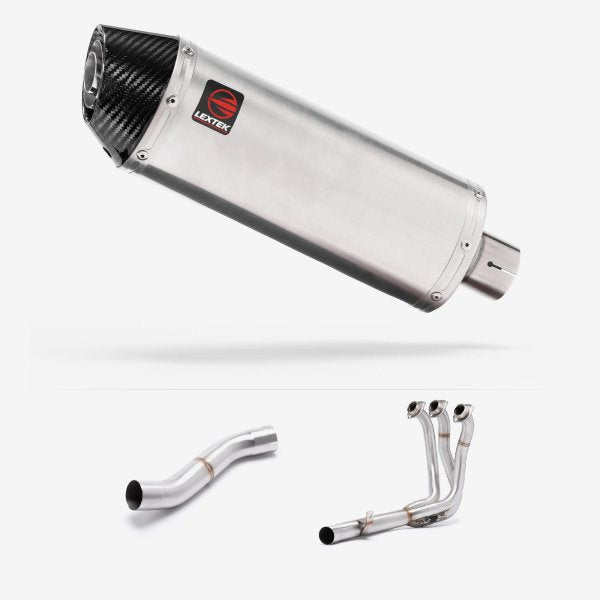 Lextek Stainless Steel RP2 Full Exhaust System 300mm High Level for Yamaha MT-09 (21-24)