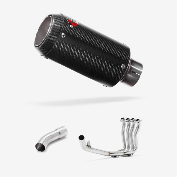Lextek Stainless Steel CP8C Full Carbon Exhaust System 150mm for Suzuki GSX-S 1000 (21-24)