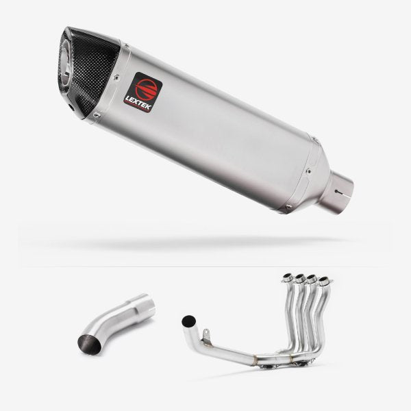 Lextek Stainless Steel VP1 Matt S/Steel Exhaust System 300mm for Suzuki GSX-S 1000 (21-24)