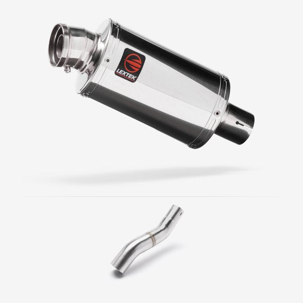 Lextek Stainless Steel OP4 Exhaust 200mm for Honda CBR500R (22-24) with Link Pipe