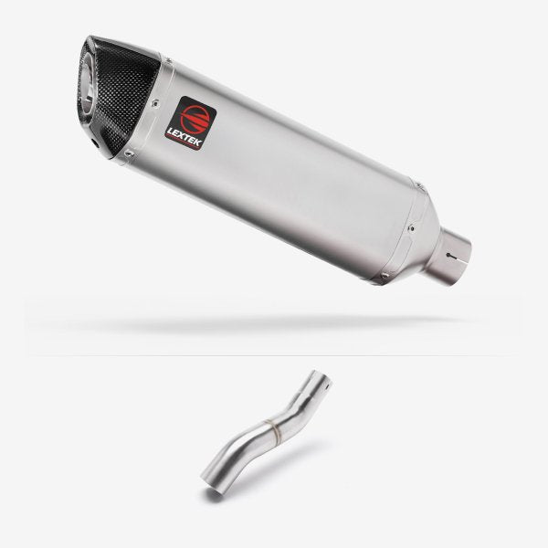 Lextek Stainless Steel VP1 Exhaust 300mm for Honda CBR500R (22-24) with Link Pipe