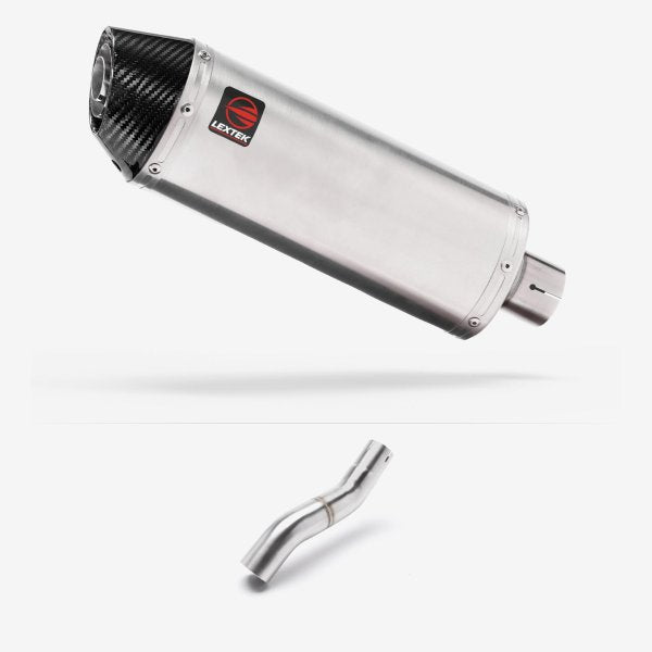 Lextek Stainless Steel RP2 Exhaust 300mm for Honda CBR500R (22-24) with Link Pipe