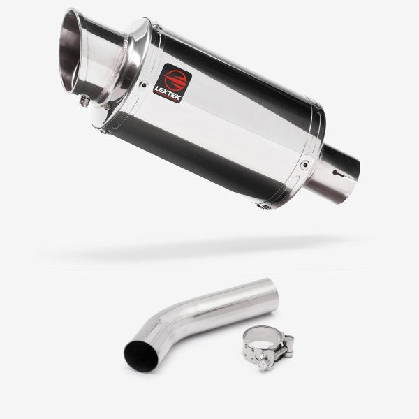 Lextek YP4 S/Steel Stubby Exhaust 200mm with Link Pipe for Honda VFR400 NC21 (85-88)