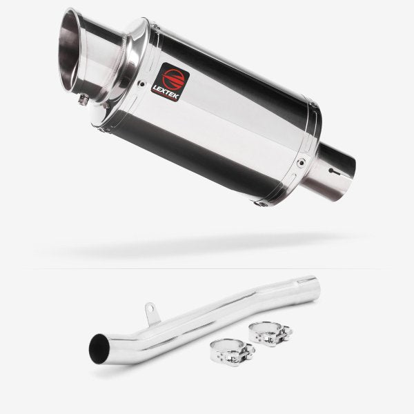 Lextek YP4 S/Steel Stubby Exhaust 200mm with Link Pipe for Suzuki GSF1200 Bandit (96-06)