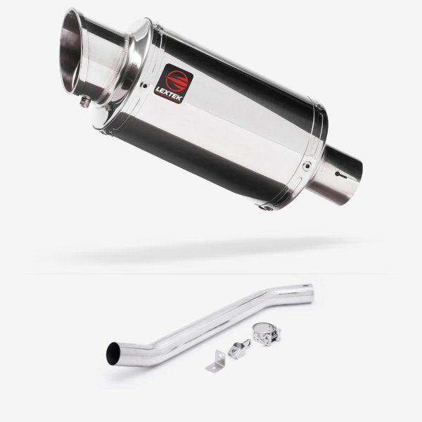 Lextek YP4 S/Steel Stubby Exhaust 200mm High Level with Link Pipe for Suzuki GSXR 600/750 (06-07)
