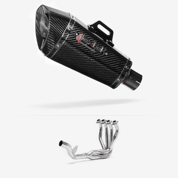 Lextek XP8C Carbon Fibre Exhaust System 210mm Single Sided for Kawasaki Z1000SX (10-19)