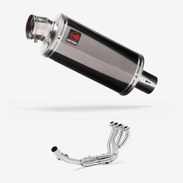 Lextek OP16 Dark Tint Stainless Exhaust System 250mm for Suzuki GSXR 1000 (17-