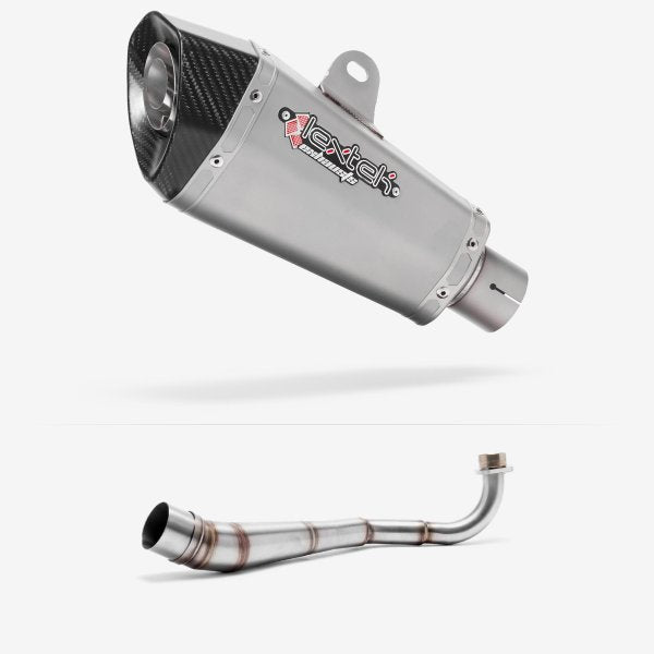 Lextek XP10 Matt S/Steel Exhaust System 210mm Low Level for Honda MSX Grom 125 (13-16)