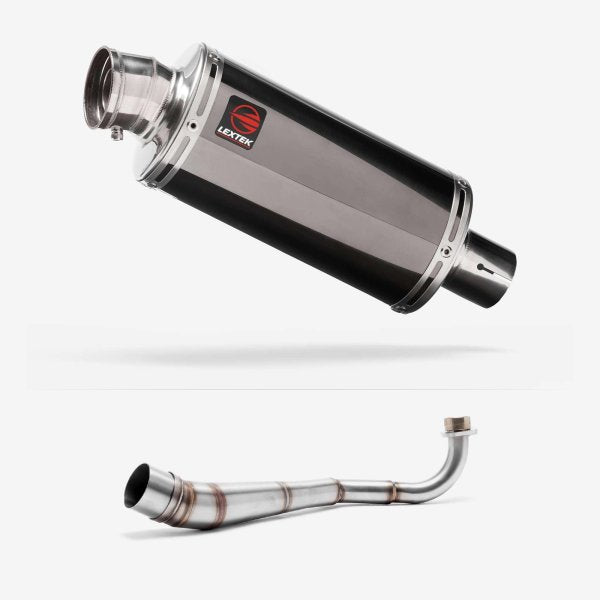 Lextek OP16 Dark Tint Stainless Exhaust System 250mm Low Level for Honda MSX Grom 125 (13-16)