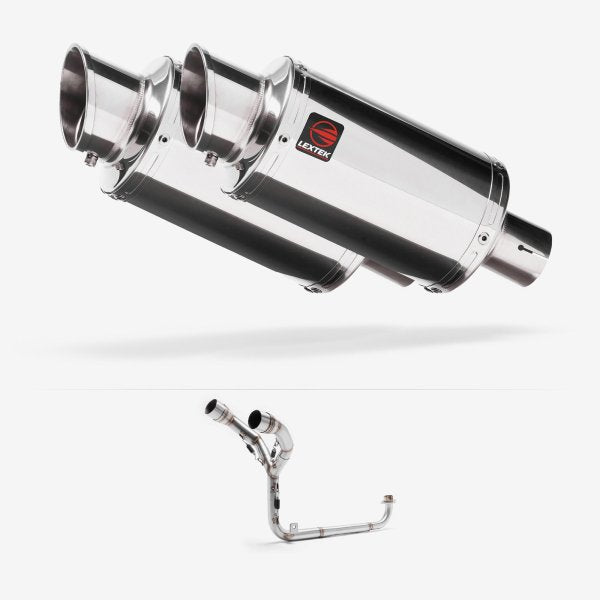 Lextek YP4 S/Steel Stubby Exhaust System 200mm Twin Underseat for Honda MSX Grom 125 (13-16)