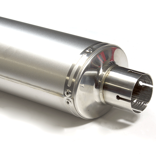 Lextek Oval S/Steel Exhaust Silencer 51mm Slip-on (x2)