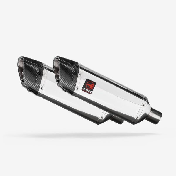 Lextek SP4 & SP4L Polished Stainless Steel Exhaust Silencers