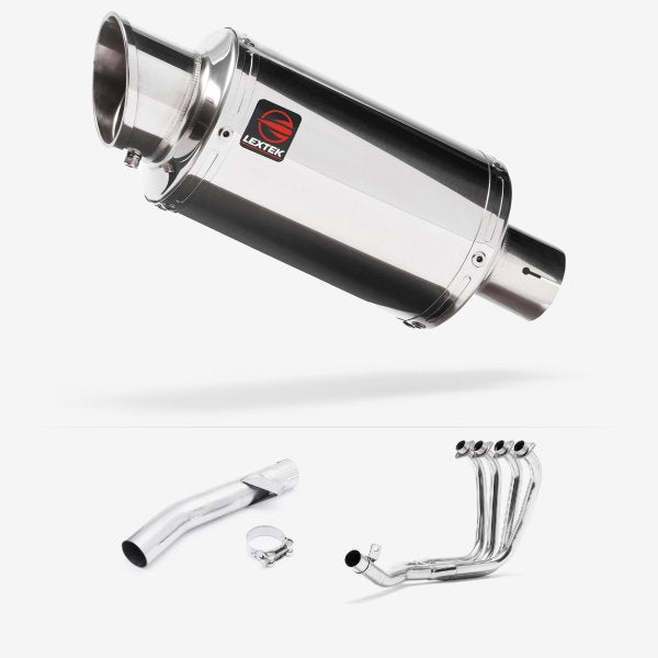 Lextek YP4 S/Steel Stubby Exhaust System 200mm for Yamaha FZS 600 Fazer (97-03)