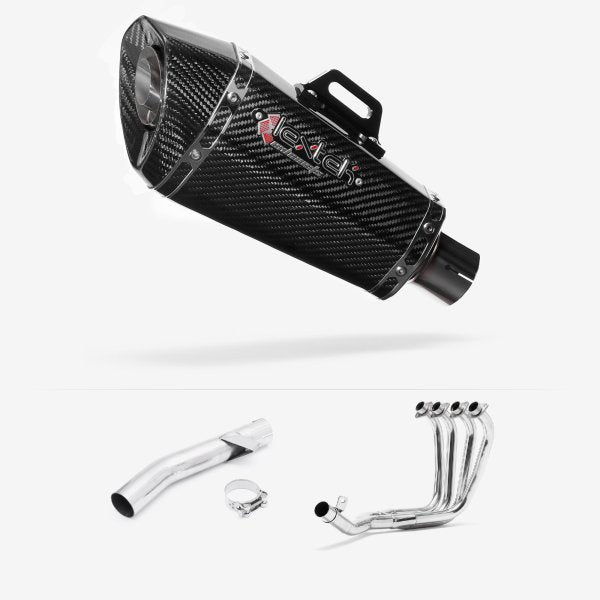 Lextek XP8C Carbon Fibre Exhaust System 210mm for Yamaha FZS 600 Fazer (97-03)
