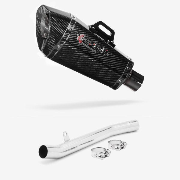 Lextek XP8C Carbon Fibre Exhaust 210mm with Link Pipe for Suzuki GSF1200 Bandit (96-06)