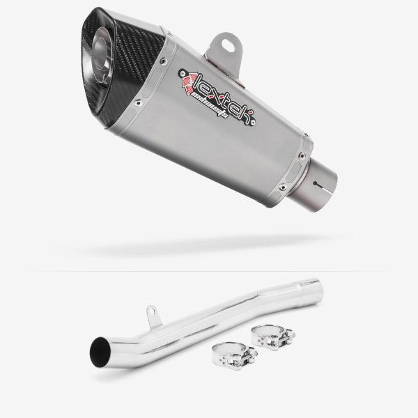 Lextek XP10 Matt S/Steel Exhaust 210mm with Link Pipe for Suzuki GSF1200 Bandit (96-06)