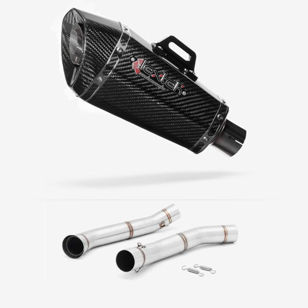 Lextek XP8C Carbon Fibre Exhaust 210mm with Link Pipe for KTM 690 Duke (12-15)
