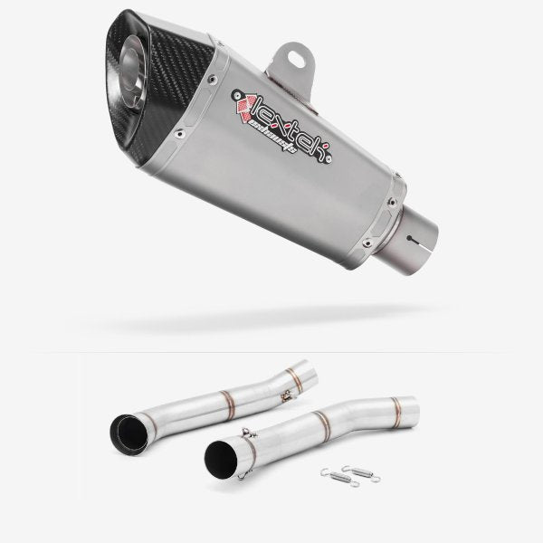 Lextek XP10 Matt S/Steel Exhaust 210mm with Link Pipe for KTM 690 Duke (12-15)
