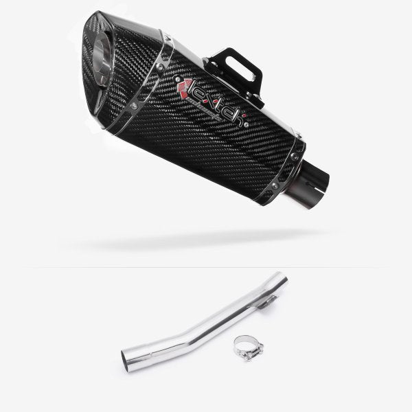 Lextek XP8C Carbon Fibre Exhaust 210mm with Link Pipe for Suzuki GSF 600 Bandit (95-06)