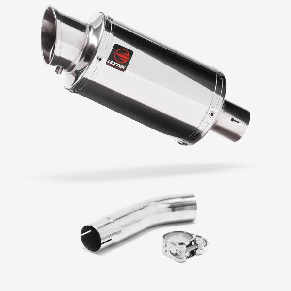 Lextek YP4 S/Steel Stubby Exhaust 200mm with Link Pipe for Suzuki GSXR 600/750 (11- )