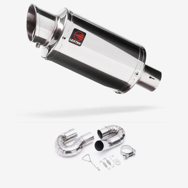 Lextek YP4 S/Steel Stubby Exhaust 200mm with Link Pipe for Honda CBR1000 RR (08-13)
