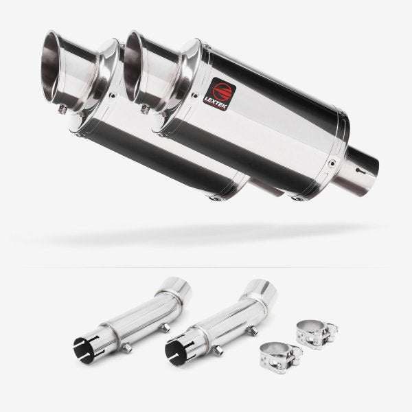 Lextek YP4 S/Steel Stubby Exhaust 200mm with Link Pipe for Honda CB900 F Hornet (01-09)