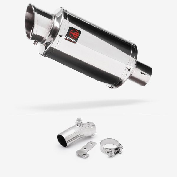 Lextek YP4 S/Steel Stubby Exhaust 200mm with Link Pipe for Kawasaki ER-6N ER-6F (06-11)